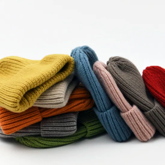 Beanie-Mützen, individuelle Stickerei, Logo, Designer, Farbe, Unisex, Fischer, grob, dick, warm, Winter, Strickmütze, Hersteller