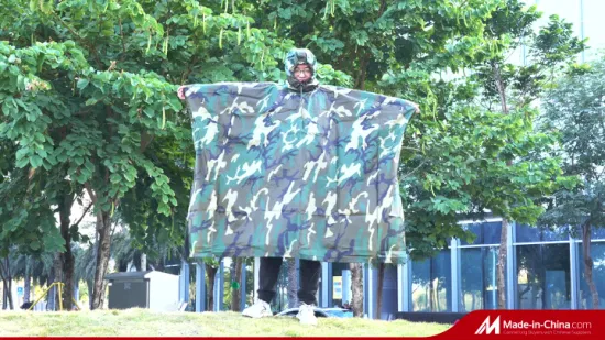 Grundlegende Anpassung Poncho Camouflage Regen Poncho Armee Poncho verfügbar Lagerbestand