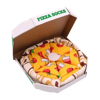 Einzigartiges Design Cmax Großhandel Pizza Sport Happy Neuheit Lady Food Bunte Crew Kreative Mode Paar Geschenkbox Socken