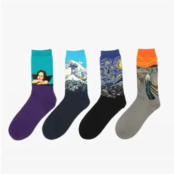 Niedriger Preis Frauen Baumwolle Multi Color Großhandel Cartoon Crew Socken