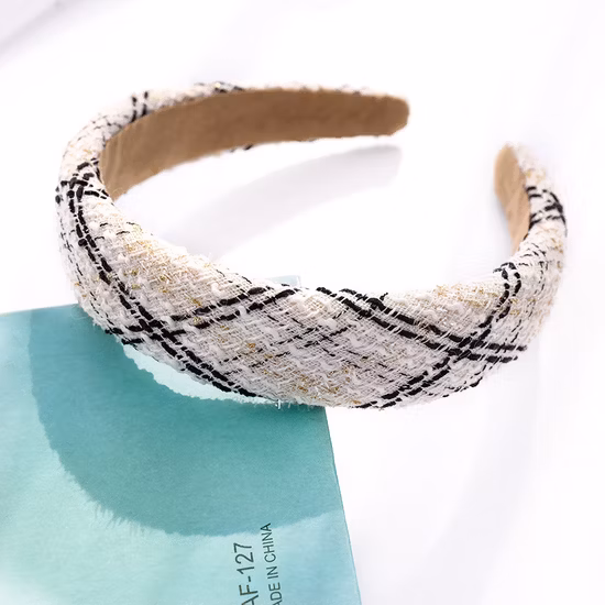Tausend-Vogel-Karo-Schwamm-Haarband, koreanische Version des Kopfschmucks des Mädchens, Großhandel für Mädchen, Tuch, Strass, kleines, duftendes Wind-Stirnband